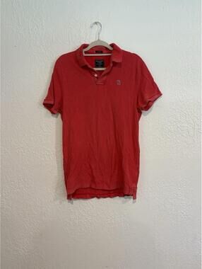 Vintage Y2K Abercrombie & Fitch Classic Polo Shirt Pink Size M A&F